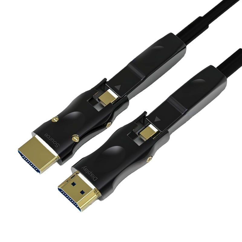 Pacroban Long8K Fiber Optic HDMI Cable Detachable Connectors - 8K 60Hz, HDR, HDCP 2.2, Active Ultra High Speed 48Gbps, in-Wall Safe, 4K@120Hz 4:4:4 Slim Light (25ft) - Image 1